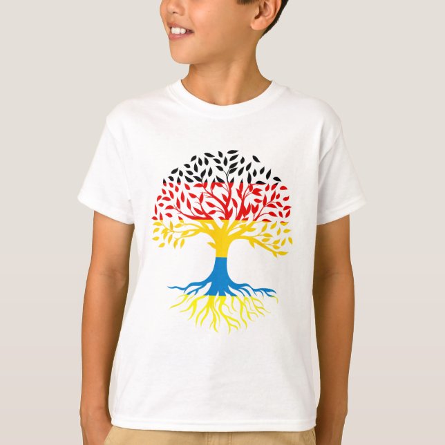 Roots Tree Germany Ukraine  T-Shirt (Front)