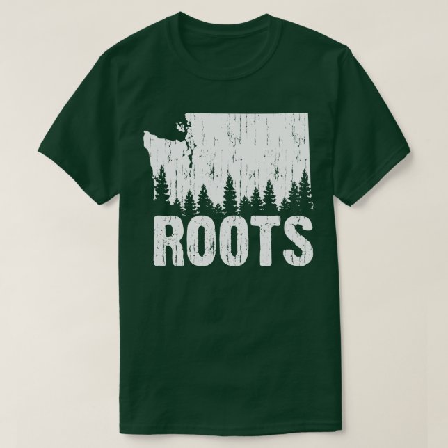 Roots Washington State Rustic T-Shirt (Design Front)