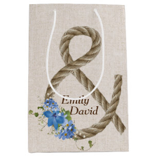 Rope Ampersand Bridal Boqueut Medium Gift Bag