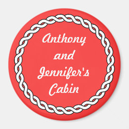 Rope Border Stateroom Door Marker red Magnet