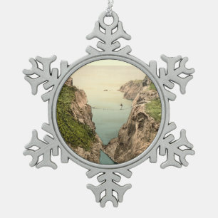 Rope Bridge, Carrick-a-Rede, County Antrim Snowflake Pewter Christmas Ornament