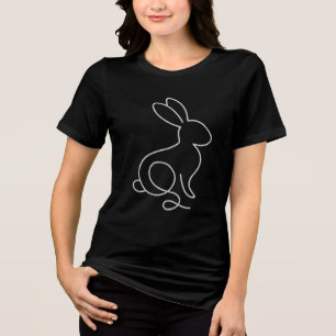 Rope Bunny Minimal Modern Design Tri-Blend Shirt