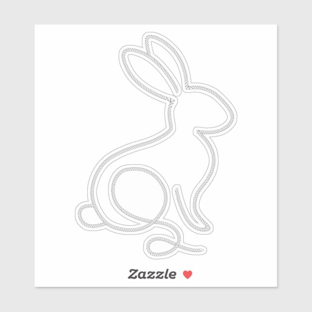 Rope Bunny Rabbit Minimal Modern 1st Birthday (Sheet)