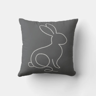 Rope Bunny Rabbit Minimal Modern Design Cushion
