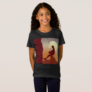 Rope Climb On Geometrical Girl Mountain Climbing T-Shirt