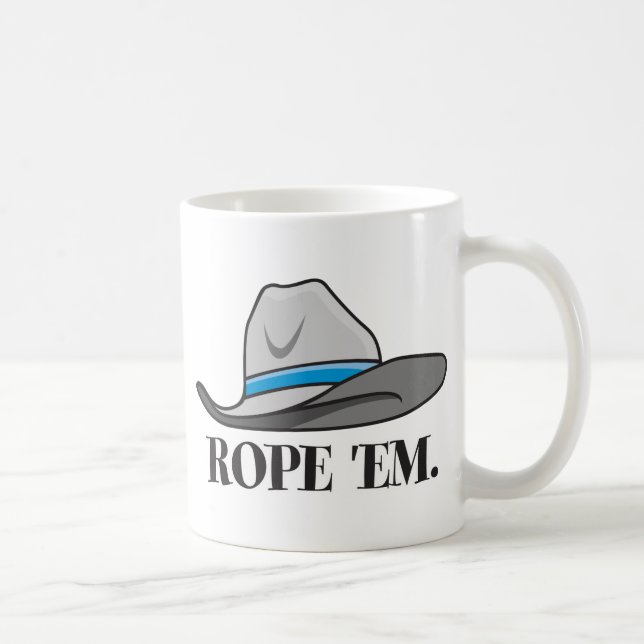 Rope 'em cowboy gear coffee mug (Right)