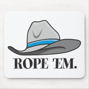 Rope 'em cowboy gear mouse mat