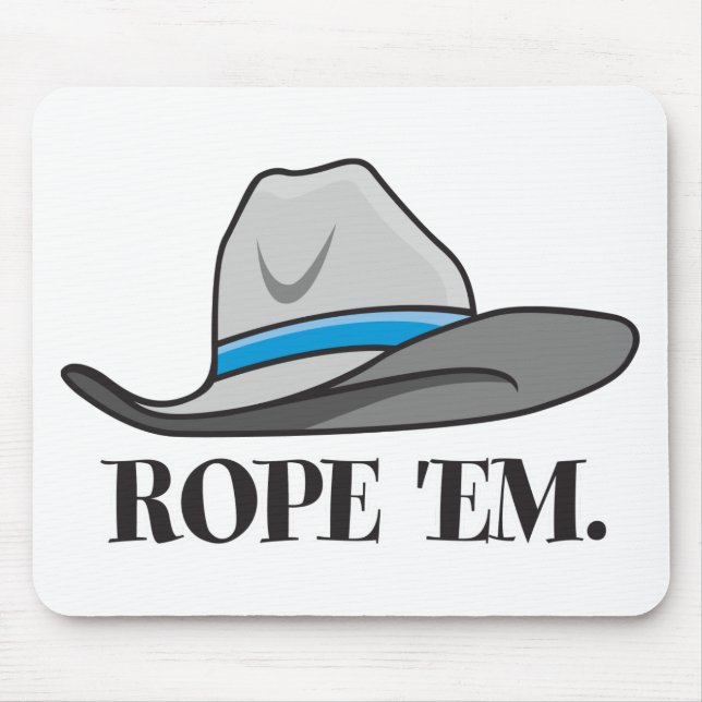 Rope 'em cowboy gear mouse mat (Front)