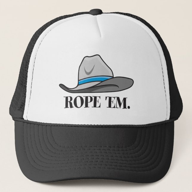 Rope 'em cowboy gear trucker hat (Front)