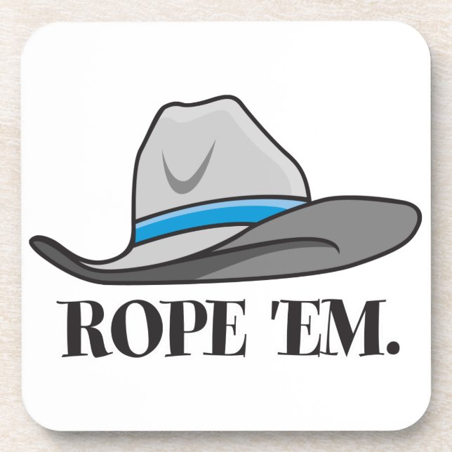 Rope 'Em Western Rodeo Coaster (Front)