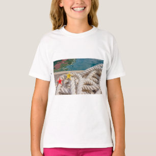 rope for mooring on Girls' Ruffle T-Shirt