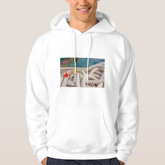 rope for moorning Men's Basic Hooded Sweatshirt (Front)