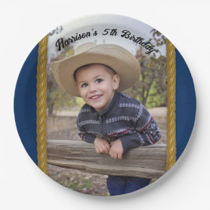 Rope Frame Western Style Paper Plate