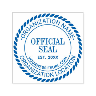 Rope Generic Official Seal Name Loc URL Est Self-inking Stamp