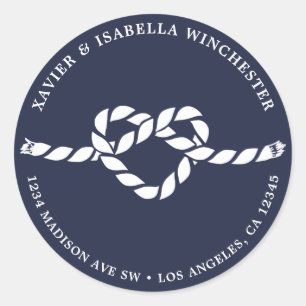 Rope Heart Return Address Label