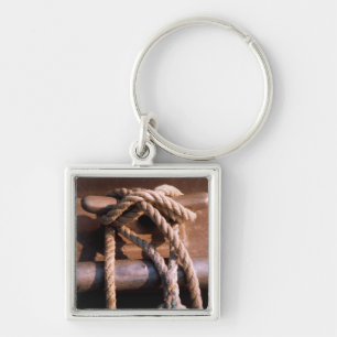 Rope Tied To A Boat Tie Key Ring