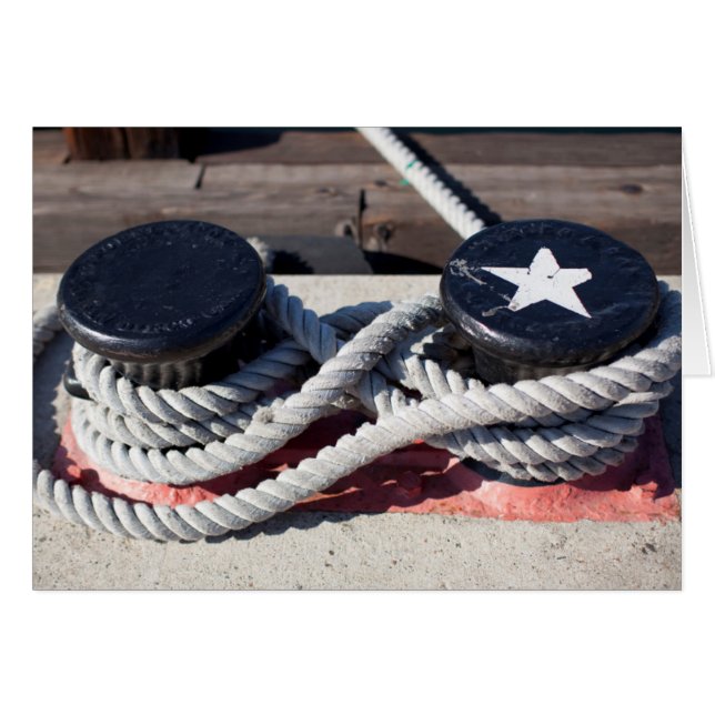 Rope Tied To Two Bollards (Front Horizontal)