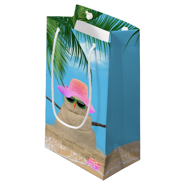 ropical Sandman With Palm Leaf Small Gift Bag (Front Angled)