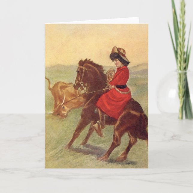 Ropin' Girl Card (Front)