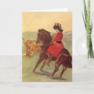Ropin' Girl Card