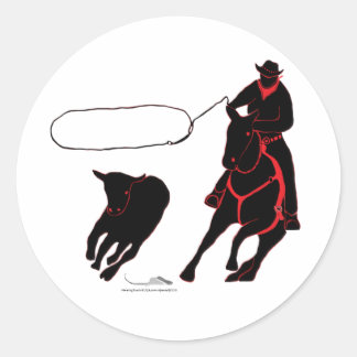 roping classic round sticker