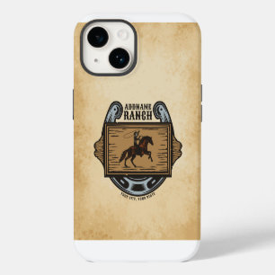 Roping Cowboy ADD NAME Western Family Horse Ranch iPhone 14 Case
