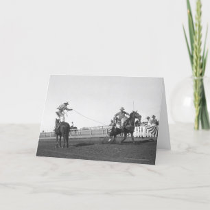 Roping horse card