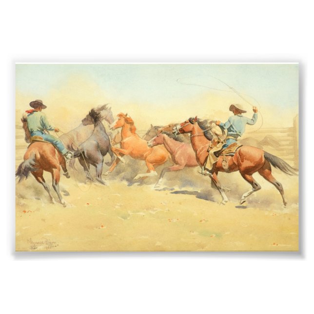 Roping Horses by Maynard Dixon Photo Print (Front)