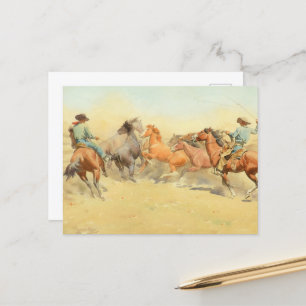 Roping Horses by Maynard Dixon Postcard