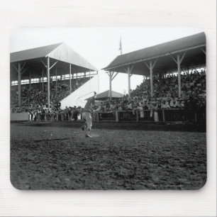 Roping tricks at a rodeo mouse mat
