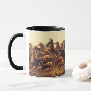Roping Wild Horses by James Walker Mug