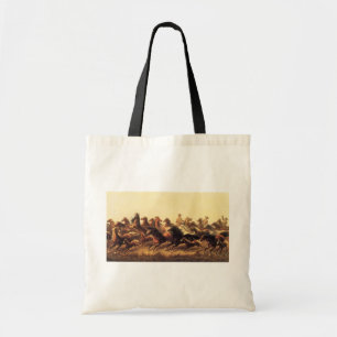 Roping Wild Horses by James Walker Tote Bag