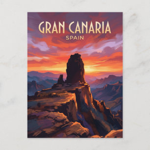 Roque Nublo Spain Postcard