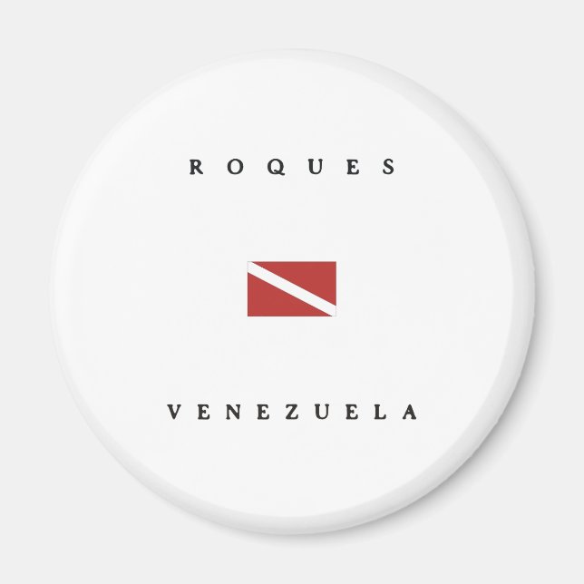 Roques Venezuela Scuba Dive Flag Magnet (Front)