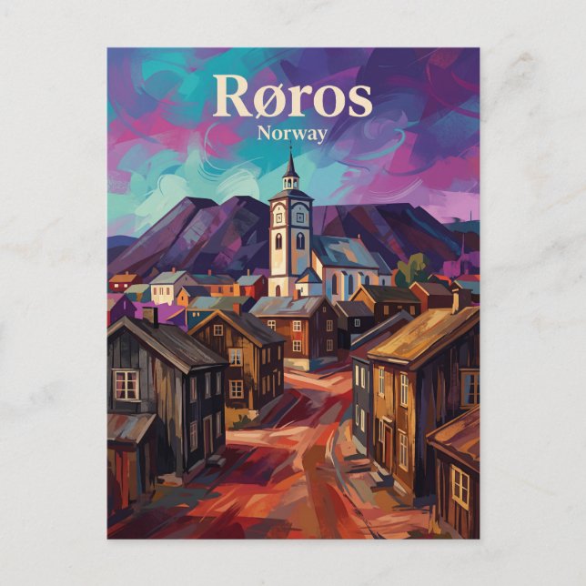Røros Mining Town Norway Postcard (Front)