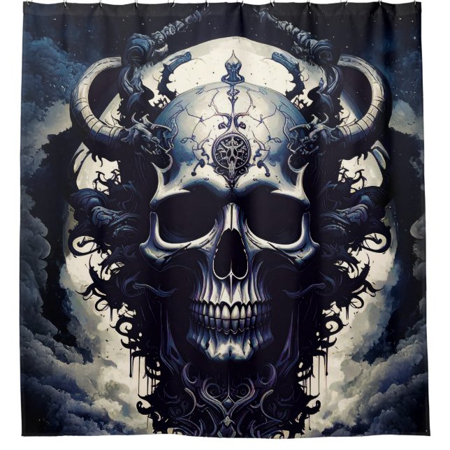 Rorschach abstract 001 shower curtain (Front)