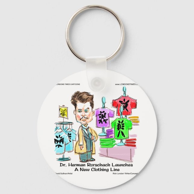 Rorschach Brands Funny Gifts,  Tees Mugs & Cards Key Ring (Front)
