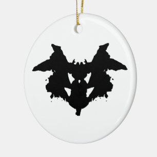 Rorschach Inkblot Ceramic Tree Decoration