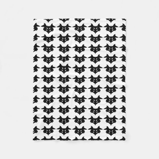 Rorschach Inkblot Fleece Blanket (Front)