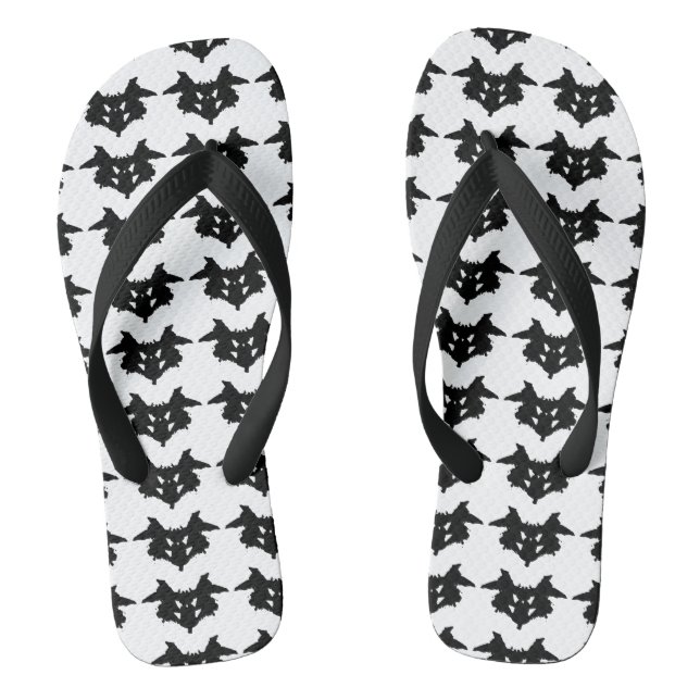 Rorschach Inkblot Flip Flops (Footbed)