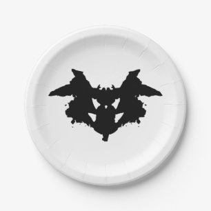 Rorschach Inkblot Paper Plate