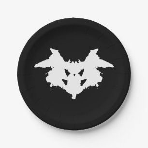 Rorschach Inkblot Paper Plate