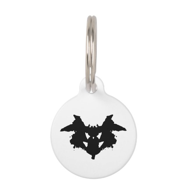 Rorschach Inkblot Pet Tag (Front)
