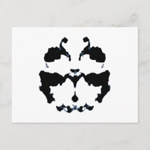 Rorschach inkblot postcard