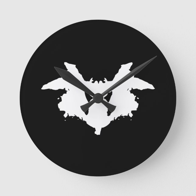 Rorschach Inkblot Round Clock (Front)