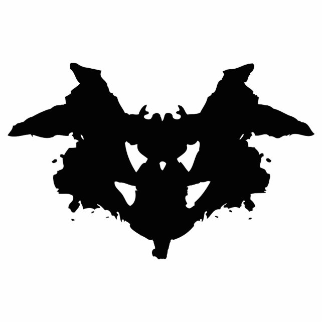 Rorschach Inkblot Standing Photo Sculpture (Front)