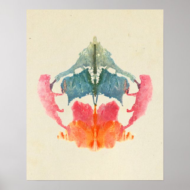 Rorschach Inkblot Test Fun Art Poster (Front)