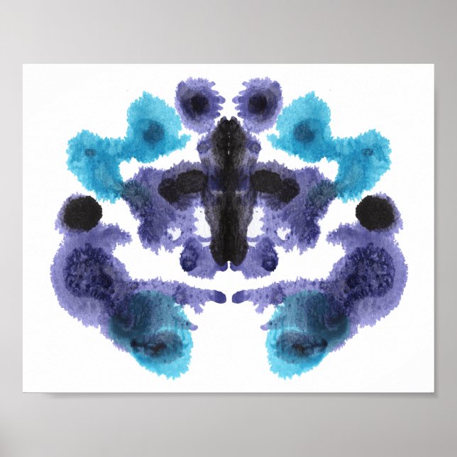 Rorschach Inkblot Test Fun Art Poster (Front)