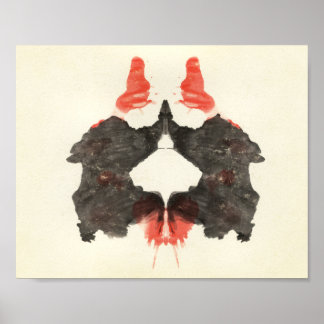Rorschach Inkblot Test Fun Art Poster