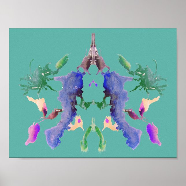 Rorschach Inkblot Test Fun Art Poster (Front)
